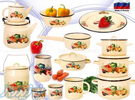 سرویس 14 پارچه قابلمه لعابی اوکراین و روس 