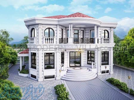 طراحی ویلا کلاسیک 