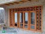 پنجره سنتی چوبی اُرُسی شیشه رنگی صنایع چوب ساج مدل W202 