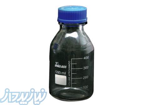 فروش بطری درب آبی آزمایشگاهی  لوله آزمایشگاهی  دکانتور آزمایشگاهی