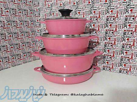 سرویس قابلمه 8 پارچه چدن گرانیت میلانو 