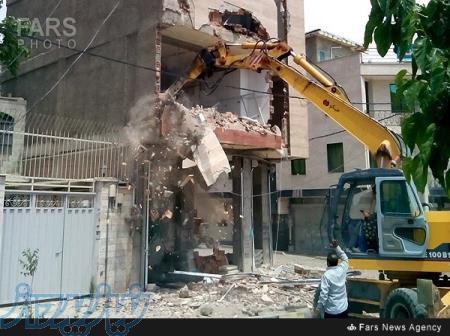 تخریب ساختمان وخاکبرداری شهبازی در تبریز 