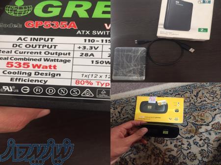 هارد اکسترنال ۲ ترا بایت،مودم 4G ایرانسل  پاور گرین GP535A 