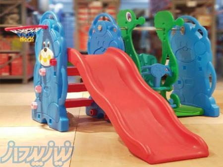 تاب و سرسره کودک مدل خرسی رنگ سبز 