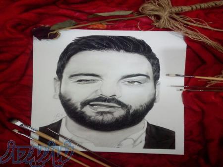 طراحی چهره سیاه قلم 