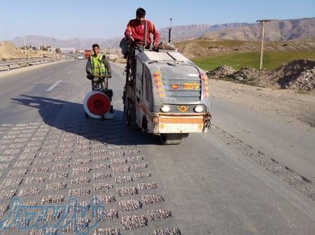 اجرای شیارهای لرزاننده رامبل استریپ طولی وعرضی 