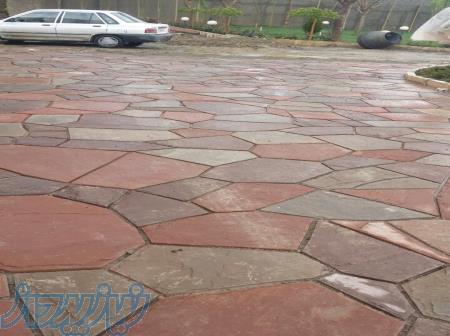 اجرای سنگ لاشه دیوار کف ستون درپوش مالون 