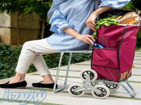 چرخ خرید چند منظوره(پله رو و صندلی دار) 