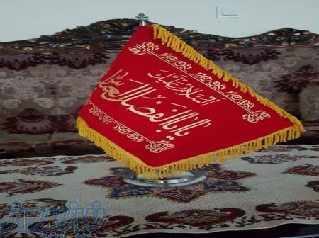 پرچم متالیک برجسته مذهبی منقش به نام حضرت اباعبدالله الحسین (ع) 