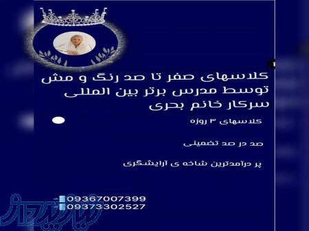 خدمات تخصصی و دوره های آموزشی رنگ و مش مو و کار بامواد، کراتین، کوتاهی 