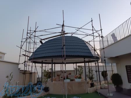 نصب شیروانی آلاچیق سردری ساخت خرپا 09123687269