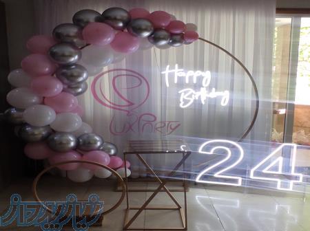 پکیج جشن تولد دکور دیزاین بادکنک آرایی باند نور 