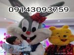 کرایه تن پوش خرگوش و میکی و توییتی و پو با عروسک گردان های آقا و خانم در جشن ها بهره مند09143093759 