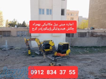 اجاره بیل مکانیکی و مینی بیل مکانیکی بهمراه  پیکور 