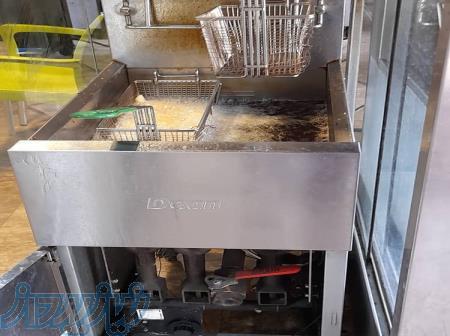 تعمیر فر ریلی پیتزا سرخ کن صنعتی گریل اجاق دیسپلی 