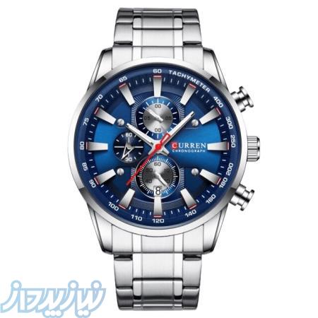 خرید ساعت مچی مردانه کارن مدل 8351 نقره ای-آبی (کورن واتچ CURREN WATCH) 