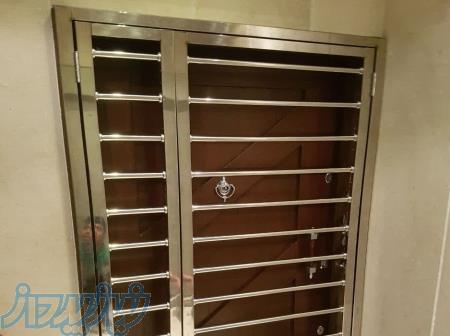 نرده استیل،حفاظ بانکی،نرده شیشه خور،درب استیل 