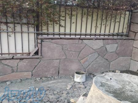 سنگ لاشه اجرای دیوار نما از سنگ ورقه ای 
