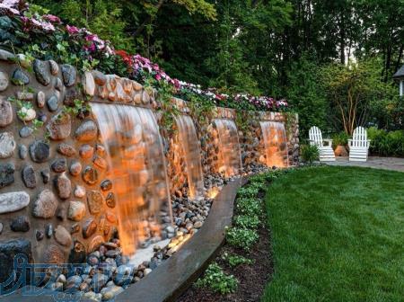 طراحی آبنمای صخره ای ( طراحی ابنما آبشاری ) 