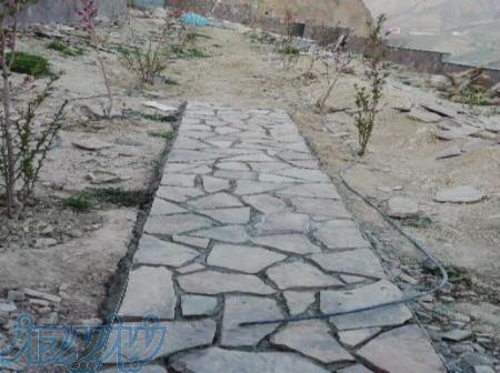 پیمانکاری سنگ لاشه کف تیشه ای با طرح منظم 