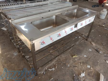سینگ دو لگن صنعتی استیل 