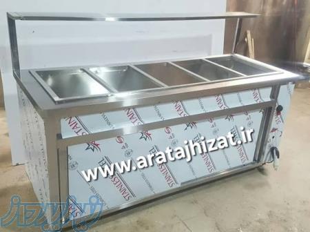 کانتر بن ماری گرم صنعتی   کانتر گرم 3،4 و لگن استیل