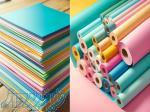 کاغذ رنگی و مقوای رنگی در رنگ و ابعاد درخواستی 