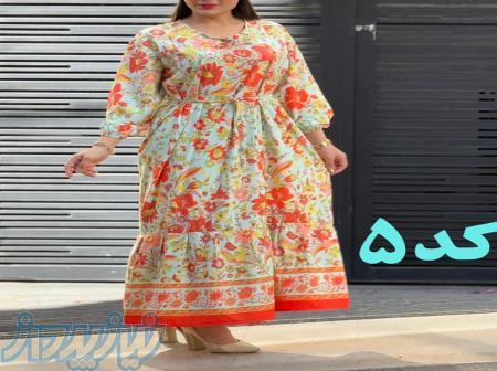 پیراهن فلور حاشیه دار بندی 6136** 