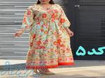 پیراهن فلور حاشیه دار بندی 6136** 
