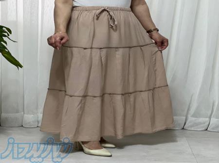 دامن تک‌رنگ طبقه‌ای مدل 6880 - تخفیف ویژه (فری سایز 38-50)**    