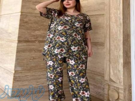 ست بلوز و شلوار دامنی نخی تابستانی   کد محصول: 3219 