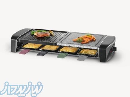 گریل راکلت 8 نفره با سنگ طبیعی پخت و پز و صفحه نچسب برند سورین مدل RG 9640– توان 1400 وات 