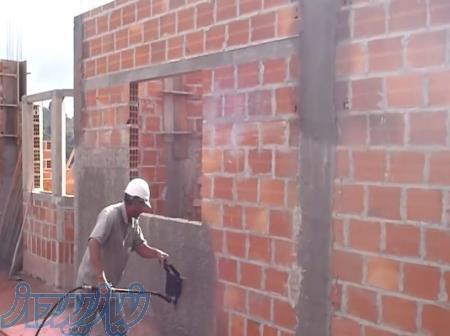 سیمان‌کاری مکانیزه با دستگاه  بدون پرتی، بدون اتلاف  ب 