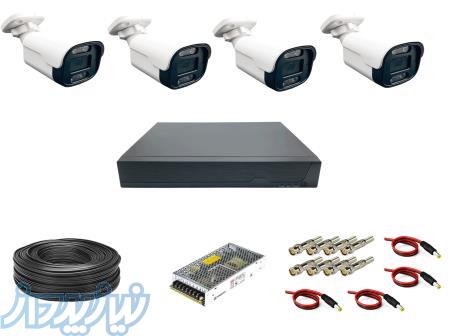 پک 4 عددی دوربین مداربسته با دید در شب رنگی 