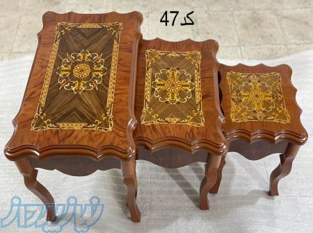 میز عسلی سه‌ تکه معرق   تلفیق هنر، سادگی و کاربرد