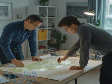 متره برآورد نقشه شاپ کارگاهی نقشه‌برداری دفترفنی 