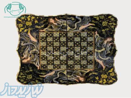 تخته نرد خاتم شطرنج دالبری رخ طلایی 