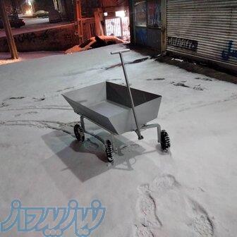 چرخدستی گاری ترولی چهار چرخ کمپرسی با فرمان 