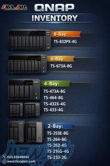 موجودی انواع ذخیره‌سازهای تحت شبکه QNAP (NAS) 