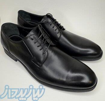 کفش چرم طبیعی مردانه رسمی بند دار 