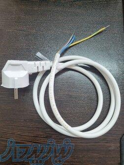 کابل دوشاخه  0 75*3 سفید با طول یک متر و بیست