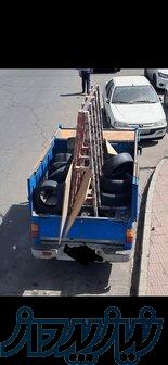 ماشین خرک دار،نیسان وانت و کارگر حمل و جابجایی شیشه سکوریت،آینه و سنگ 