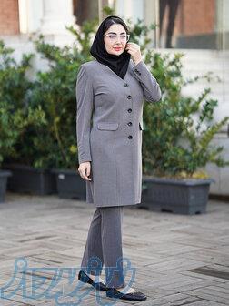 مانتو اداری بزیاق یقه هفت آستر دار کد 359 
