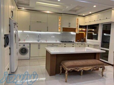 ساخت کابینت نئوکلاسیک رنگ موکا و روکش بلوط 