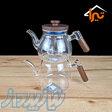 کتری و قوری پیرکس دسته چوبی 