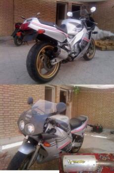yamaha fzr 1000با اگزوز two brother) r1  - يزد