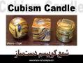 شمع کوبیسم طرح چوب cubism candle (woode