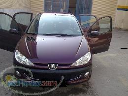 فروش فوری 206 صندقدار رنگ گیلاسی وی 8 یکسال بیمه