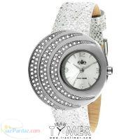 ساعت مچی زنانه با بند طرح پولکی صفحه گرد