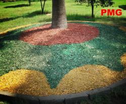 مالچ رنگی ( جایگزین چمن  - اصفهان